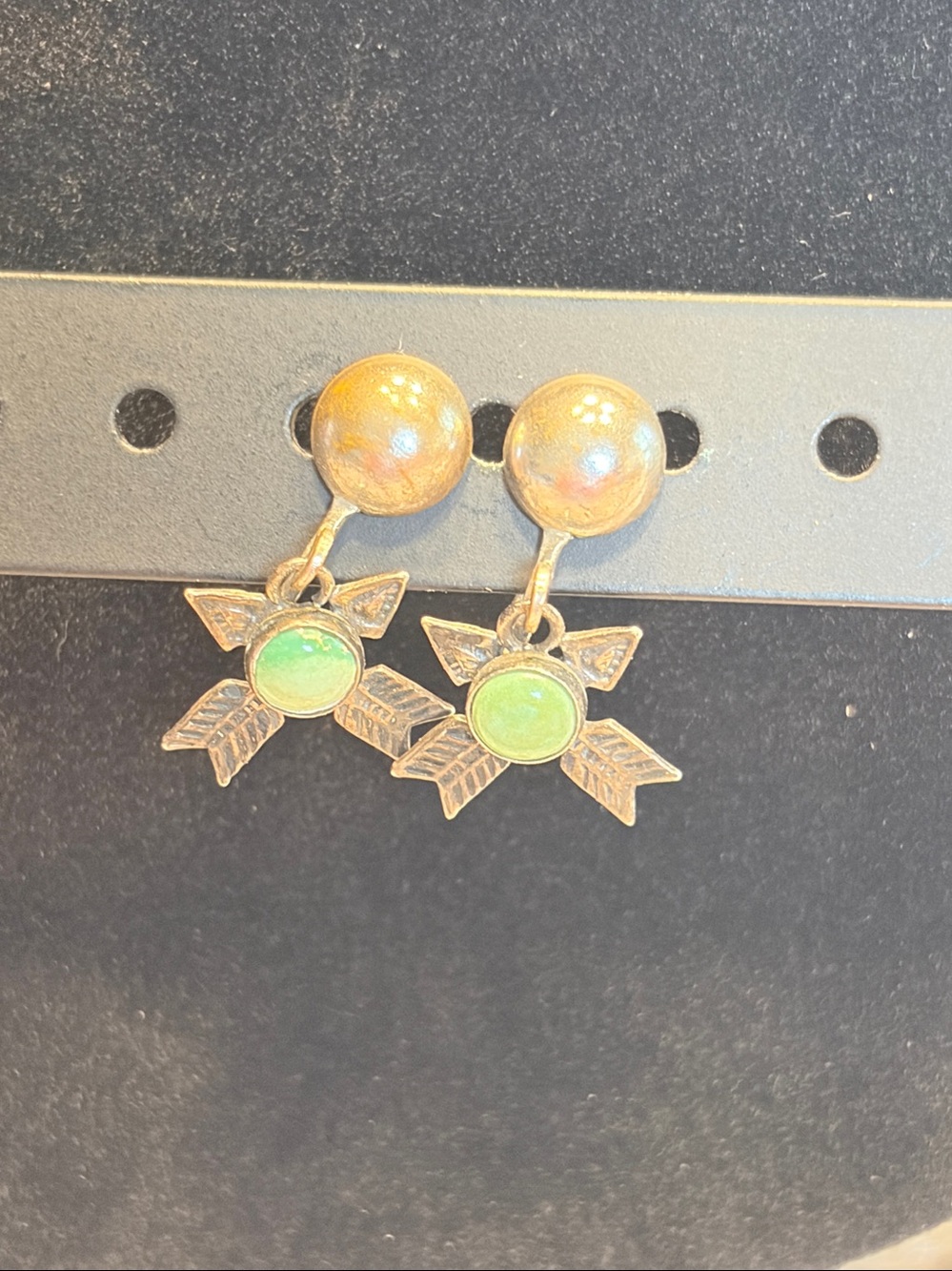 Fred Harvey Era "Trading Post Era" Southwestern Tourist Screw Post Earrings